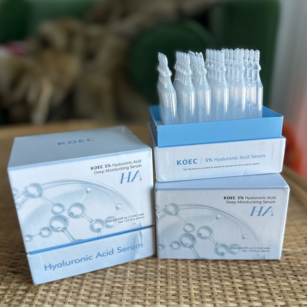 2 Boxes! 5% Hyaluronic Acid Serum Ampoules – 60 Vials | Collagen + Niacinamide - Picture 3 of 4